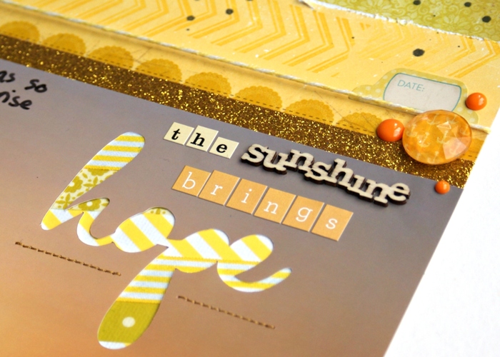 The Sunshine Brings Hope layout by Jennifer Grace