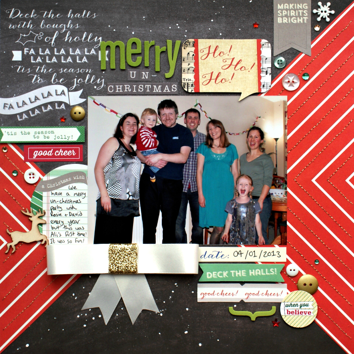 Merry Un-Christmas layout by Jennifer Grace