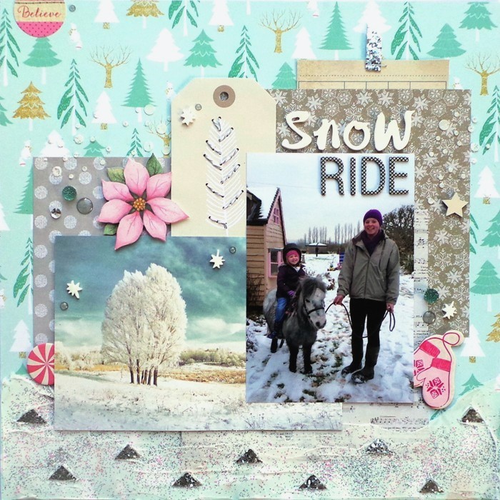 Snow Ride - A Winter Layout by Jennifer Grace Creates