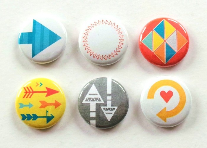Arrows And Triangles Flair Set at the Happy Scatter Etsy Shop
