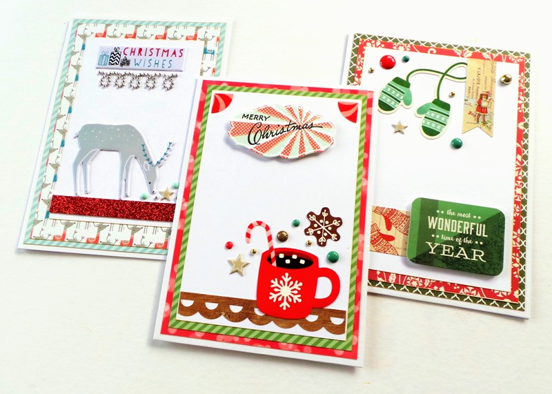 Let The Stickers Be The Stars - Clean And Simple Christmas Cards at Jennifer Grace Creates