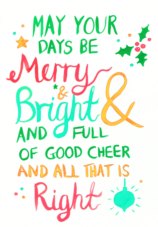 May Your Days Be Merry Free Christmas Printable at Jennifer Grace Creates